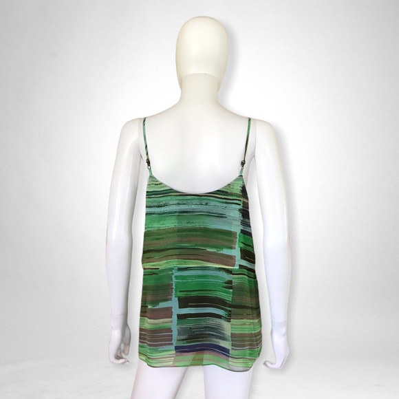CAbi Green Spaghetti Strap Top - Picture 2 of 5
